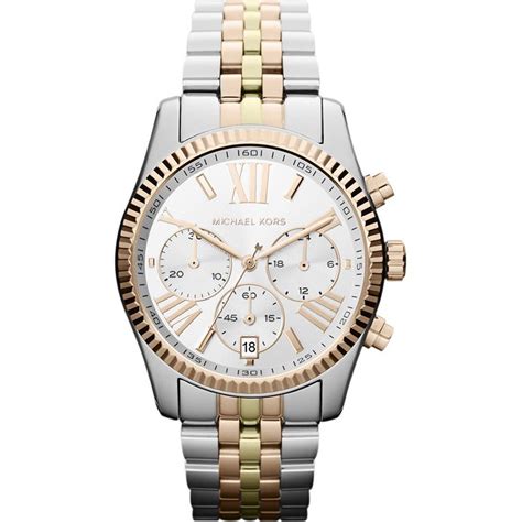 michael kors dames lexington chronograph horloge mk5735|michael kors chronograph silver dial.